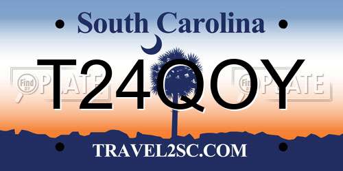T24QOY South Carolina License Plate
