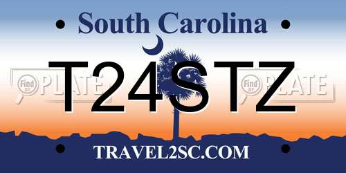 T24STZ South Carolina License Plate
