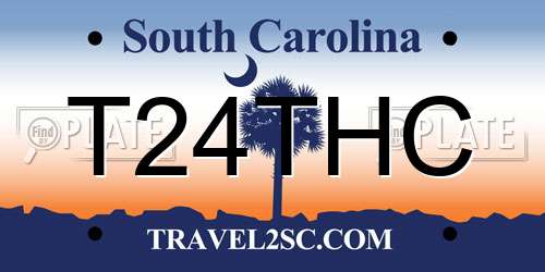 T24THC South Carolina License Plate