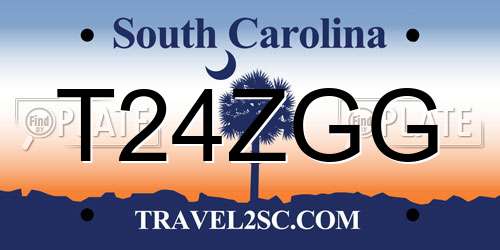T24ZGG South Carolina License Plate