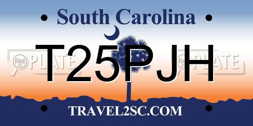 T25PJH South Carolina License Plate