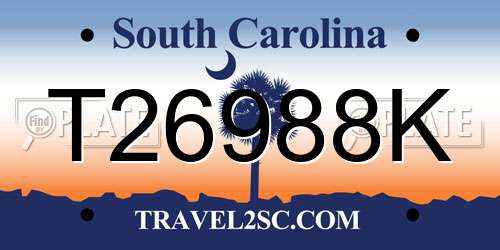 T26988K South Carolina License Plate