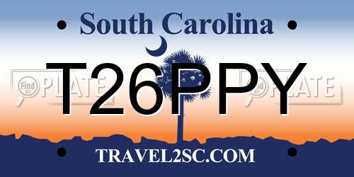 T26PPY South Carolina License Plate