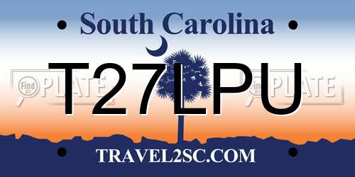 T27LPU South Carolina License Plate