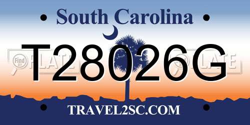 T28026G South Carolina License Plate