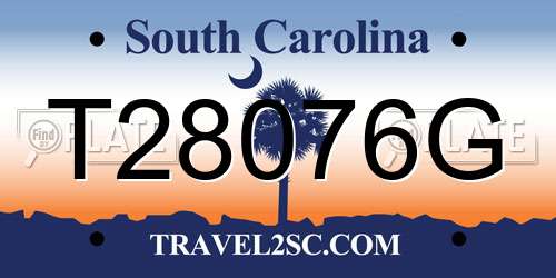 T28076G South Carolina License Plate