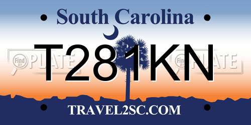 T281KN South Carolina License Plate