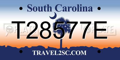 T28577E South Carolina License Plate
