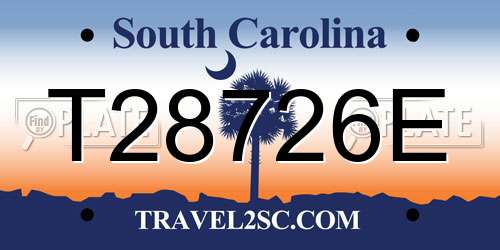 T28726E South Carolina License Plate