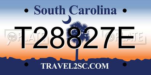 T28827E South Carolina License Plate