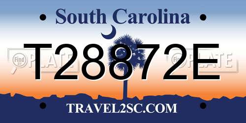 T28872E South Carolina License Plate