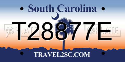 T28877E South Carolina License Plate