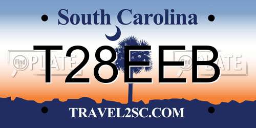 T28EEB South Carolina License Plate