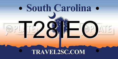 T28IEO South Carolina License Plate