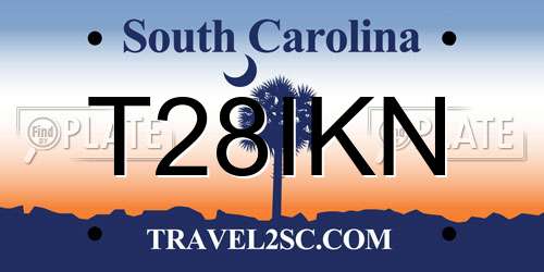 T28IKN South Carolina License Plate