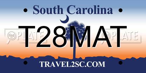 T28MAT South Carolina License Plate