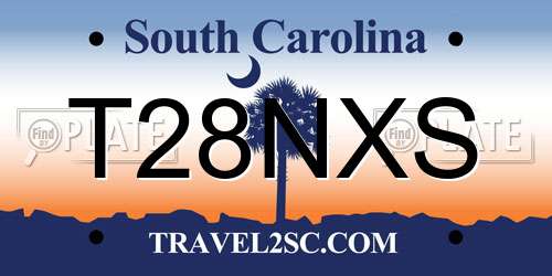 T28NXS South Carolina License Plate