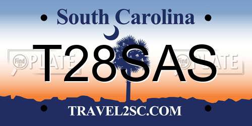 T28SAS South Carolina License Plate