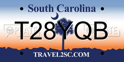 T28YQB South Carolina License Plate