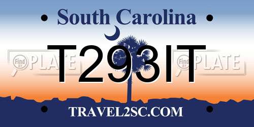 T293IT South Carolina License Plate