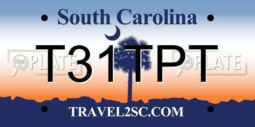 T31TPT South Carolina License Plate