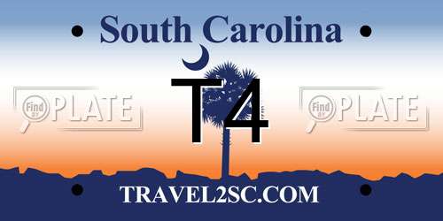 T4 South Carolina License Plate