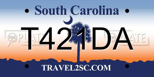T421DA South Carolina License Plate