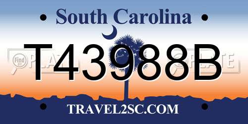 T43988B South Carolina License Plate