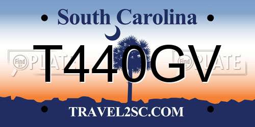 T440GV South Carolina License Plate