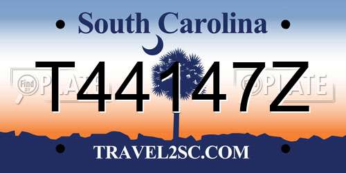 T44147Z South Carolina License Plate