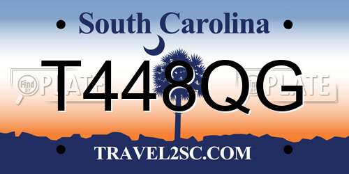 T448QG South Carolina License Plate