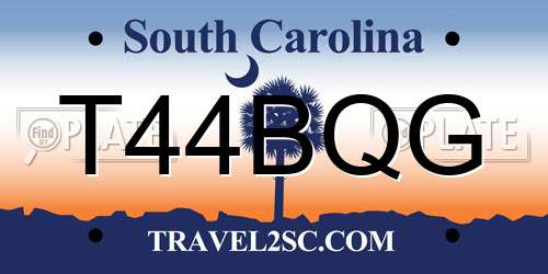 T44BQG South Carolina License Plate