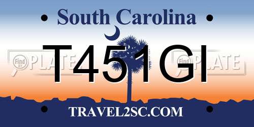T451GI South Carolina License Plate
