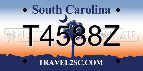 T4588Z South Carolina License Plate