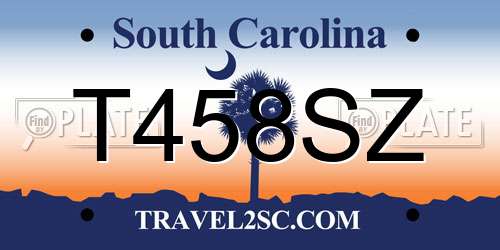 T458SZ South Carolina License Plate