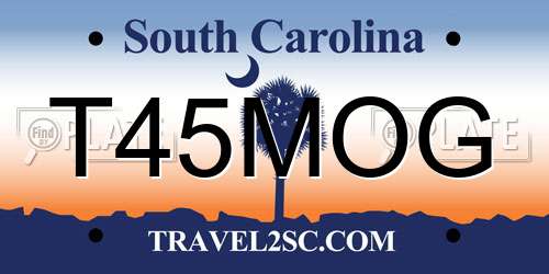 T45MOG South Carolina License Plate