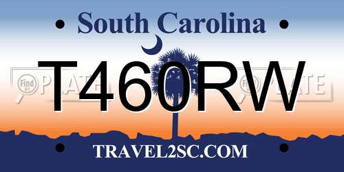 T460RW South Carolina License Plate