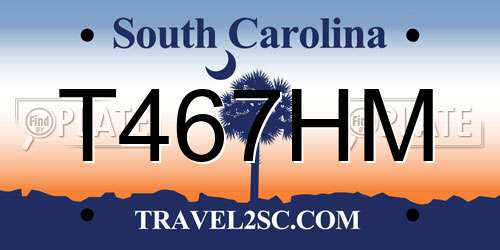 T467HM South Carolina License Plate