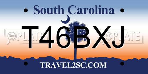 T46BXJ South Carolina License Plate