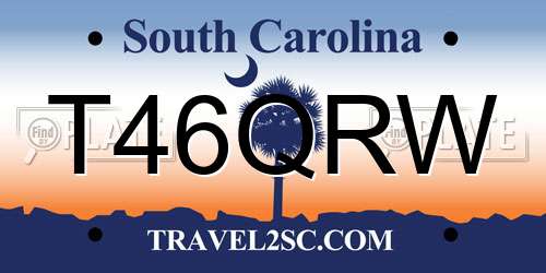 T46QRW South Carolina License Plate