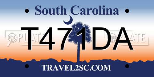 T471DA South Carolina License Plate
