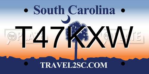 T47KXW South Carolina License Plate