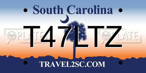 T47LTZ South Carolina License Plate