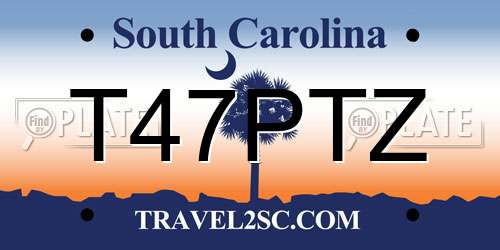 T47PTZ South Carolina License Plate
