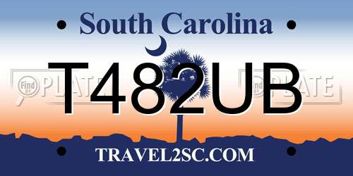 T482UB South Carolina License Plate