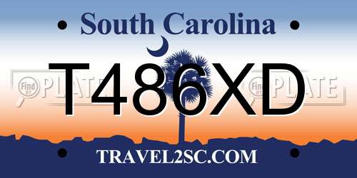 T486XD South Carolina License Plate