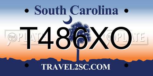 T486XO South Carolina License Plate