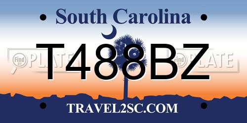 T488BZ South Carolina License Plate