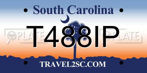 T488IP South Carolina License Plate