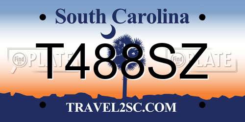 T488SZ South Carolina License Plate